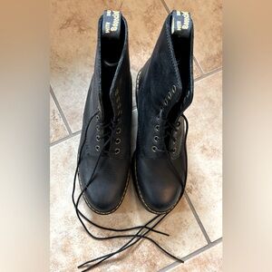Dr. Martens Black Lace Up Boots, Size 8